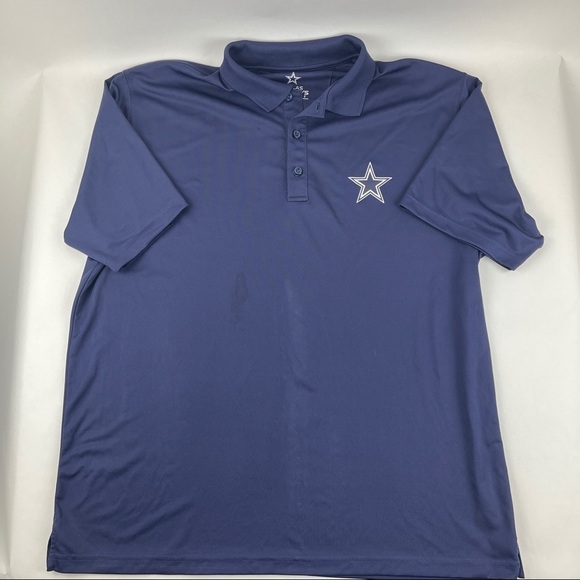 Dallas Cowboys Authentic Polo Mens 2XL Navy Blue Short Sleeve - Picture 1 of 7